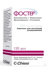 Фостер, аэрозоль для ингаляций дозированный 200 мкг+6 мкг/доза 120 доз 1 шт