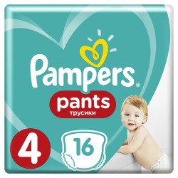 Подгузники-трусики, Pampers (Памперс) 9-15 кг р. 4 16 шт пэнтс макси