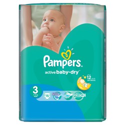 Подгузники, Pampers (Памперс) 4-9 кг р. 3 №10 актив беби драй миди